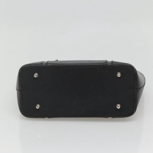 BURBERRY Hand Bag Leather Black Silver Auth ep10090 - Picture 5 of 16